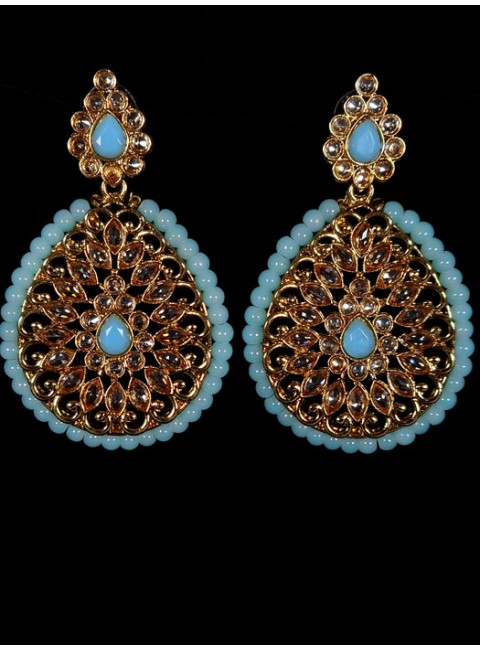 Reverse Ad Earrings With Meenakari Work